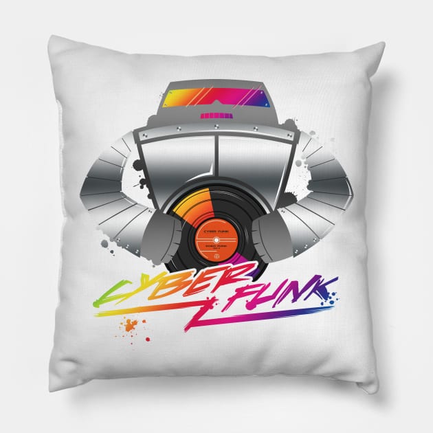 Cyber Funk B Pillow by AngoldArts