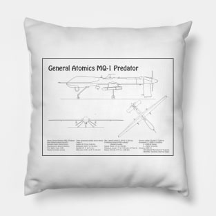 General Atomics MQ-1 Predator - Airplane Blueprint Plans - BD Pillow