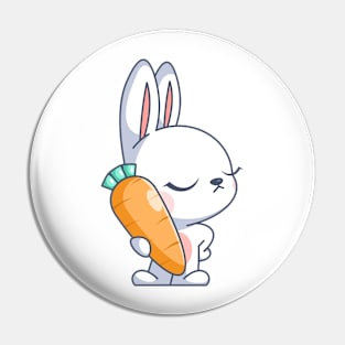 Cute bunny brings her favorite carrot Pin