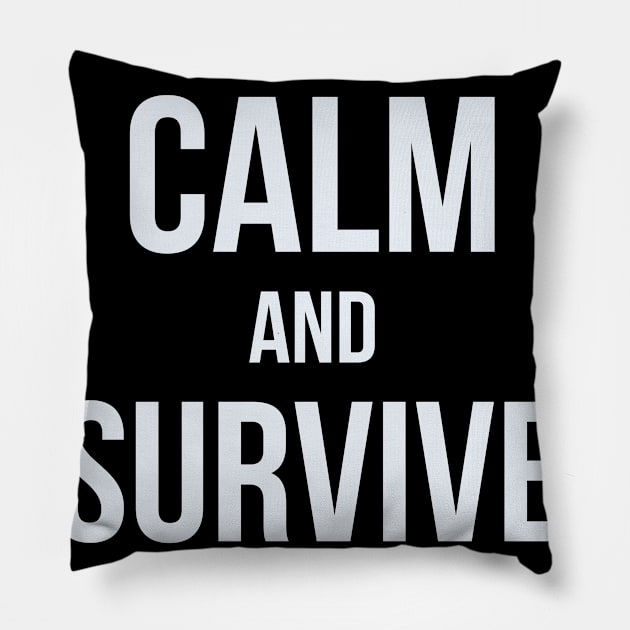 Developer Keep Calm and Survive Retrospective Pillow by thedevtee