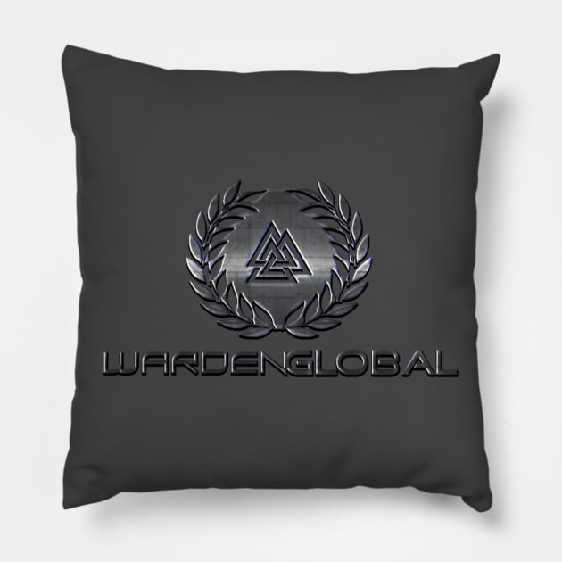 Warden Global Logo Silver Pillow by Viktor