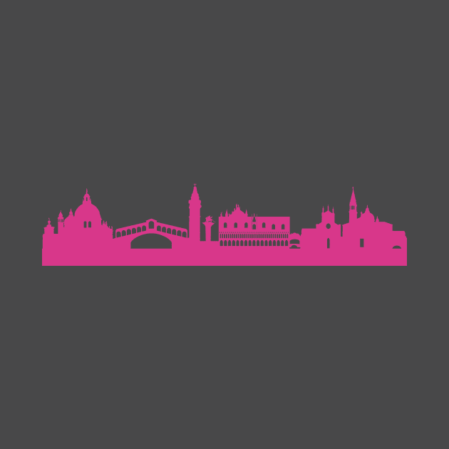 Venice skyline pink by 44spaces