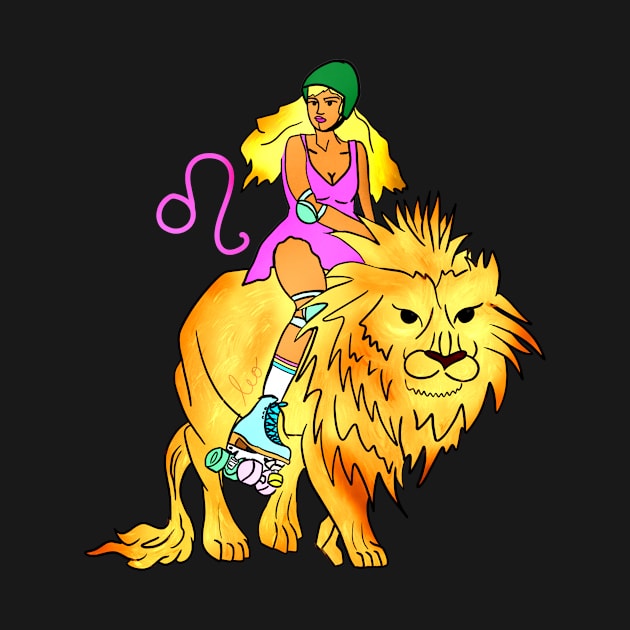 Lion Riding Leo Rollergirl by Hotanist