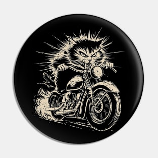 Motorcycle Cat Pin