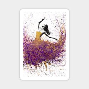 Golden Amethyst Ballet Magnet