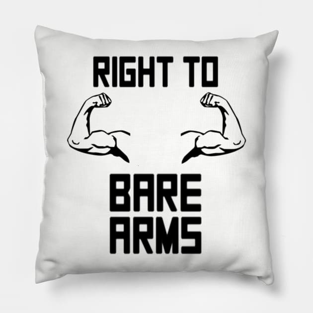 Right To Bare Arms Pillow by kragenjehvitz