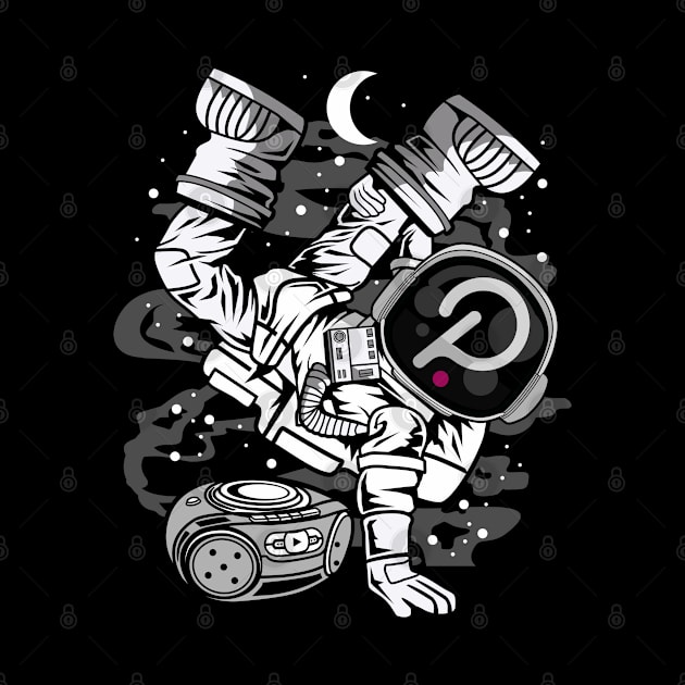 Hiphop Astronaut Polkadot DOT To The Moon Crypto Token Cryptocurrency Wallet Birthday Gift For Men Women Kids by Thingking About