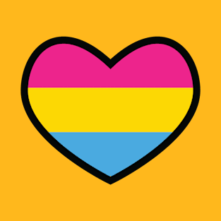 Pansexual Flag Heart T-Shirt