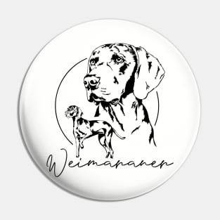 Weimaraner dog lover portrait Pin