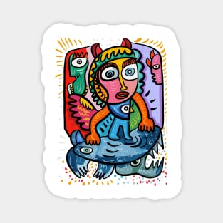 Tarot Character Graffiti Magnet