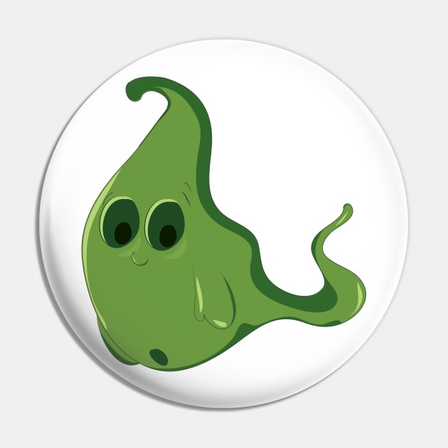 Green Ghost Pin by nickemporium1