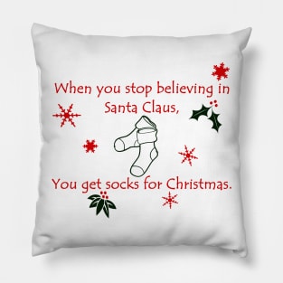 Funny Socks for Christmas T-Shirt Pillow