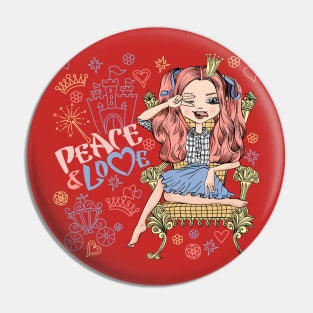 Fashionable girl princess Pin