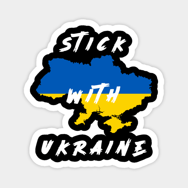 stick with ukraine black Shirt, Support Ukraine Shirt, Stand with Ukraine shirt, Puck Futin Shirt, Ukraine Flag Shirt, Ukranian Shirt, Ukraine Gifts Magnet by black lynx