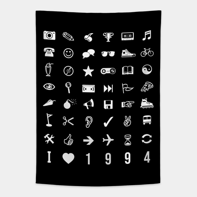 I Love 1994 B&W Tapestry by marieltoigo