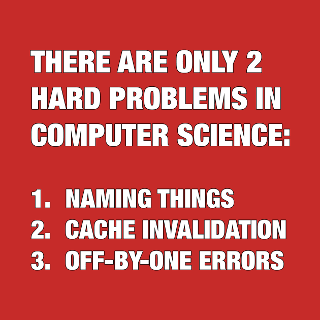 Only 2 hard problems in computer science by suranyami