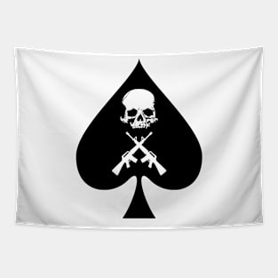 Ace of Spades Skull and Bones Tapestry