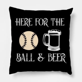 Balls & beer funny baseball alley sport drinking Pillow