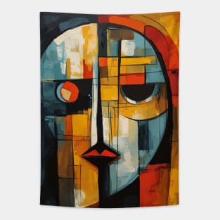 Sadness Abstract Face Art Tapestry