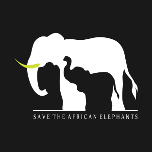 Save the African Elephants (Black) T-Shirt