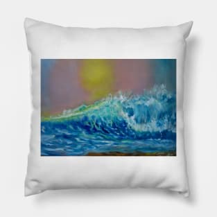 Wave in the Sunset Pillow