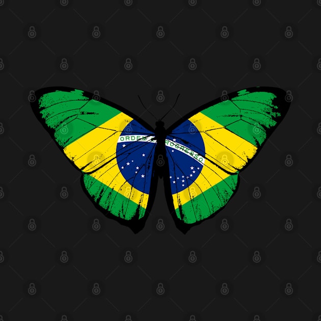 Vintage Brazil Butterfly Moth | Pray For Brazil and Stand with Brazil by Mochabonk