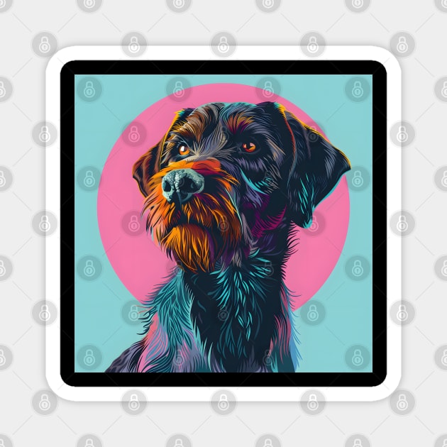 Retro German Shorthaired Pointer: Pastel Pup Revival Magnet by NatashaCuteShop