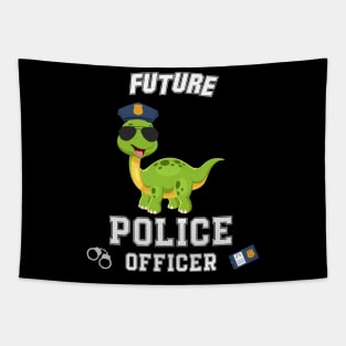 Kids Future Police Officer Fun Novelty Tapestry