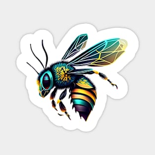 Synthwave Bee Magnet