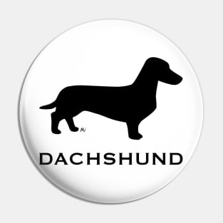 Shorthaired dachshund with text Pin