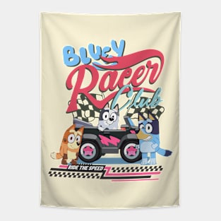 Bluey Racer Club Racing Team Tapestry