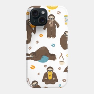 Sloth coffee Phone Case