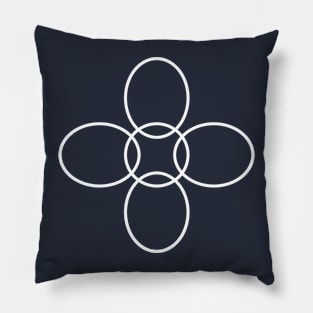 Flower Circle (Blue Velvet) Pillow