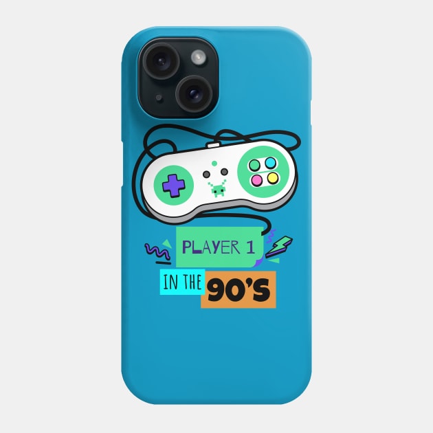 player 1 in the 90's Phone Case by amillustrated