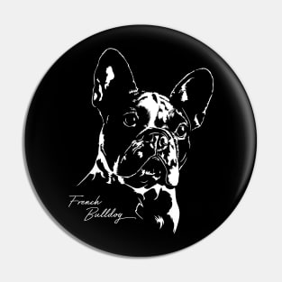 French Bulldog dog Frenchie portrait Pin