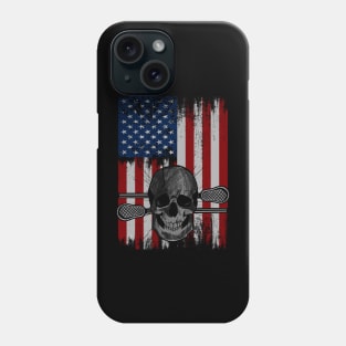 lacrosse american flag Vintage LAX Phone Case