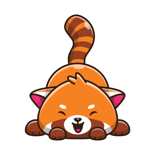 Cute Happy Red Panda Cartoon (2) by Catalyst Labs