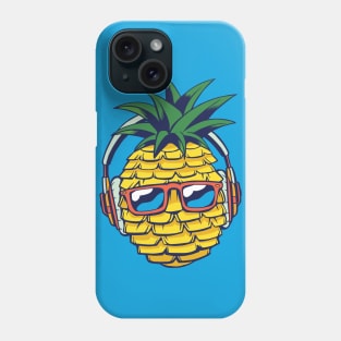 Cool Pineapple with Sunglasses and Headphones Phone Case