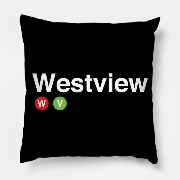 Westview Pillow by huckblade