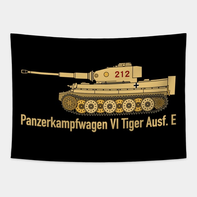 Panzer VI Tiger 1 German WW2 Tank Tapestry by Battlefields