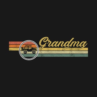 Jeep Grandma Jeep Women Vintage Jeep Retro Jeep Sunset Jeep Jeep Mom Jeep Mama T-Shirt