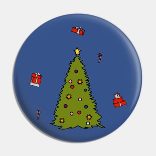 Christmas Tree with Decorations Pin