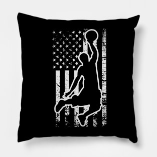 US Flag Basketball Pillow