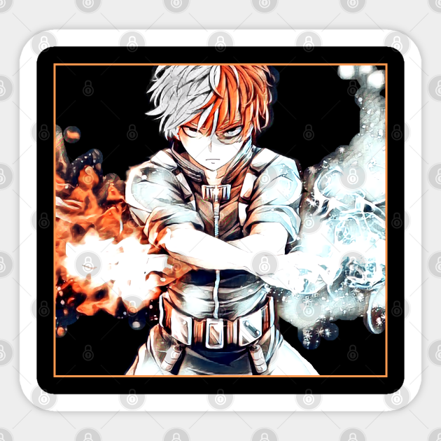 Todoroki Shoto Art My Hero Academia Anime Shoto Todoroki My Hero Academia Sticker Teepublic