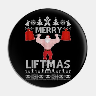 Merry Liftmas Christmas Xmas Fitmas Fitness Santa Holiday 8 Pin