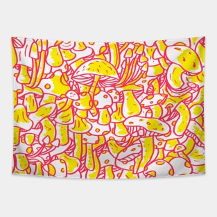 Chubby Mushrooms pattern Tapestry