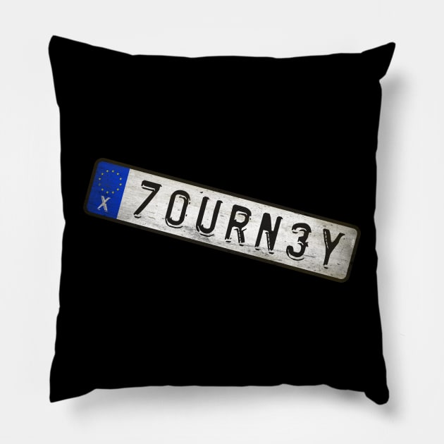 70URN3Y Car license plates Pillow by Girladies Artshop