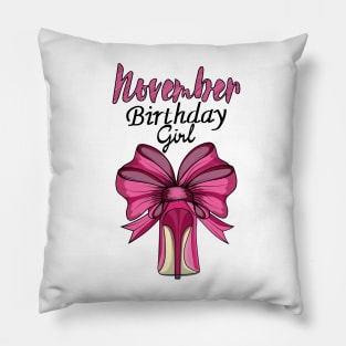 November Birthday Girl Pillow