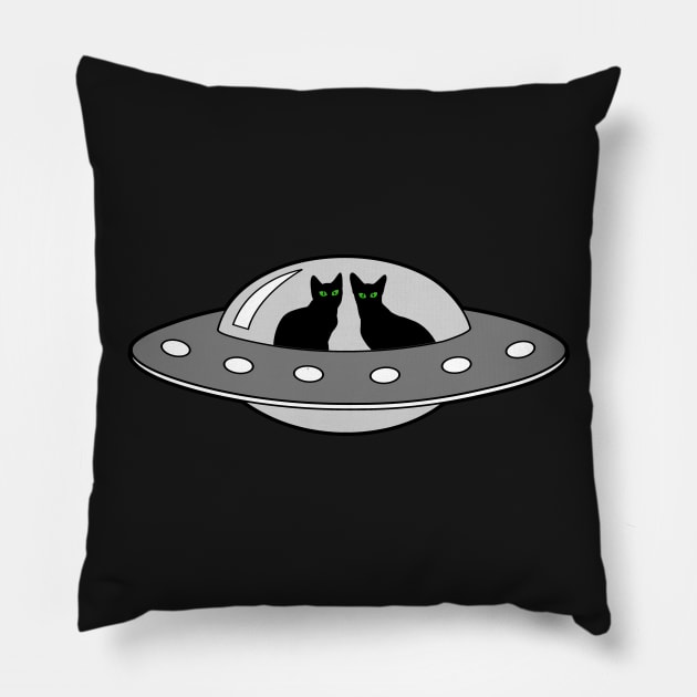 UFO cats Pillow by Spectralstories