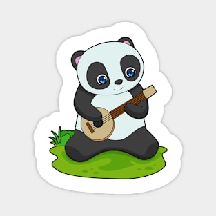 Panda Musician Guitar Music Magnet